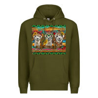 Army Green alpacas Premium Hoodie - BarkalooDesign