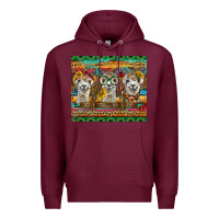 Burgundy alpacas Premium Hoodie - BarkalooDesign