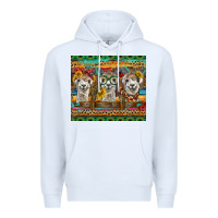 White alpacas Premium Hoodie - BarkalooDesign