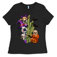 Black halloween cows Ladies Tee - LillyAllenDesigns