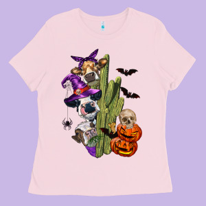 Halloween Cows Ladies Tee Designed By Lillyallendesigns