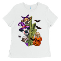 White halloween cows Ladies Tee - LillyAllenDesigns