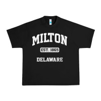 Black milton delaware de vintage state athletic style t shirt Urban Heavy Tee - InspiraDesign