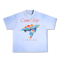 Grape Ice Cedar Key Florida Watercolor Sea Turtle Sweatshirt Urban Heavy Tee - InspiraDesign