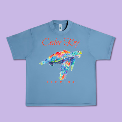 Cedar Key Florida Watercolor Sea Turtle Sweatshirt Urban Heavy Tee Designed By Inspiradesign