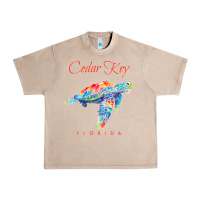 French Oak Cedar Key Florida Watercolor Sea Turtle Sweatshirt Urban Heavy Tee - InspiraDesign