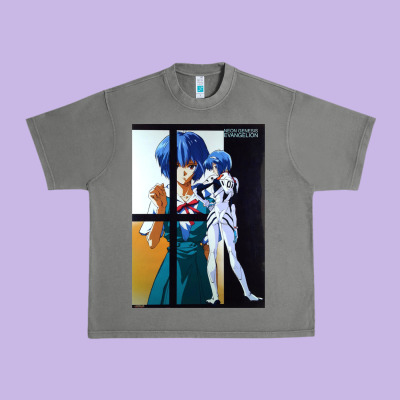 Neon Genesis Evangelion Rei Ayanami Urban Heavy Tee Designed By Inspiradesign