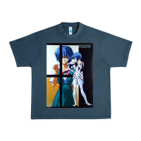 Midnight Navy Neon Genesis Evangelion Rei Ayanami Urban Heavy Tee - InspiraDesign
