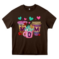 Chocolate Brown Western Mom Coffee Cups Heavy Core Tee - BundleAndBundleShop