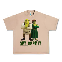 Burro Shrek Fiona & Shrek Get Ogre It Text Poster Urban Heavy Tee - InspiraDesign