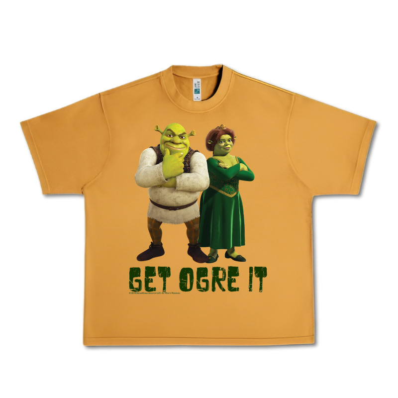 Shrek Fiona & Shrek Get Ogre It Text Poster Urban Heavy Tee by InspiraDesign | Teevron