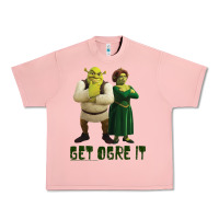 Salmon Shrek Fiona & Shrek Get Ogre It Text Poster Urban Heavy Tee - InspiraDesign