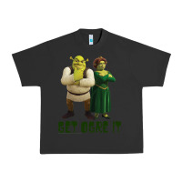 Pigment Black Shrek Fiona & Shrek Get Ogre It Text Poster Urban Heavy Tee - InspiraDesign