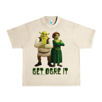 Sandshell Shrek Fiona & Shrek Get Ogre It Text Poster Urban Heavy Tee - InspiraDesign