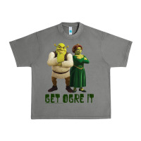 Tornado Shrek Fiona & Shrek Get Ogre It Text Poster Urban Heavy Tee - InspiraDesign