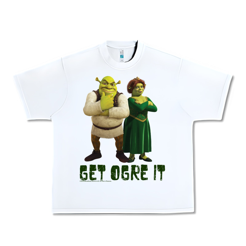 Shrek Fiona & Shrek Get Ogre It Text Poster Urban Heavy Tee by InspiraDesign | Teevron