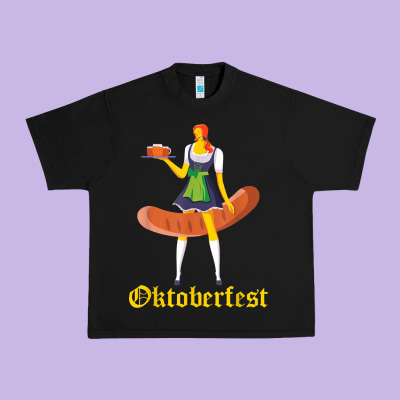 Barmaid Oktoberfest Funny German Woman Dirndl Bratwurst T Shirt Urban Heavy Tee Designed By Inspiradesign