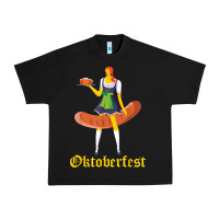 Black barmaid oktoberfest funny german woman dirndl bratwurst t shirt Urban Heavy Tee - InspiraDesign