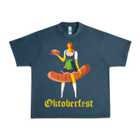 Midnight Navy barmaid oktoberfest funny german woman dirndl bratwurst t shirt Urban Heavy Tee - InspiraDesign