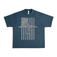 Midnight Navy C-47 Skytrain Wwii Transport Airplane Vintage Flag Urban Heavy Tee - InspiraDesign