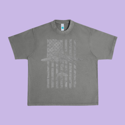 C-47 Skytrain Wwii Transport Airplane Vintage Flag Urban Heavy Tee Designed By Inspiradesign