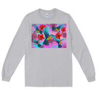 Moon Dust Flower Hummingbird Long Sleeve Tee - Artiststas