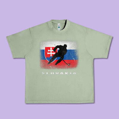 Slovakia Ice Hockey Slovak Flag Urban Heavy Tee Designed By Inspiradesign