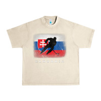Sandshell Slovakia Ice Hockey Slovak Flag Urban Heavy Tee - InspiraDesign