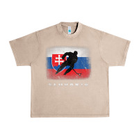 French Oak Slovakia Ice Hockey Slovak Flag Urban Heavy Tee - InspiraDesign