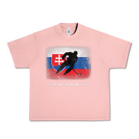 Salmon Slovakia Ice Hockey Slovak Flag Urban Heavy Tee - InspiraDesign