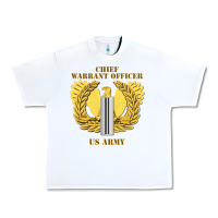 White Emblem warrant officer cw5 Urban Heavy Tee - InspiraDesign