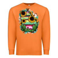 Carrot Georgia Map Sunflower Cactus Serape Premium Sweatshirt - RanaPortraitStore