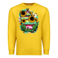 Lemon Georgia Map Sunflower Cactus Serape Premium Sweatshirt - RanaPortraitStore