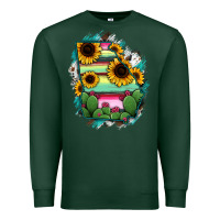 Sports Green Georgia Map Sunflower Cactus Serape Premium Sweatshirt - RanaPortraitStore