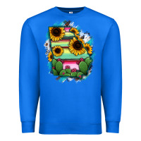 True Royal Georgia Map Sunflower Cactus Serape Premium Sweatshirt - RanaPortraitStore