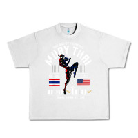 Lunar Rock thailand american flag muay thai boxing train hard repeat t shirt Urban Heavy Tee - InspiraDesign