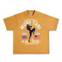 Peanut Butter thailand american flag muay thai boxing train hard repeat t shirt Urban Heavy Tee - InspiraDesign