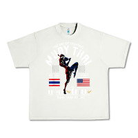 Pistachio thailand american flag muay thai boxing train hard repeat t shirt Urban Heavy Tee - InspiraDesign