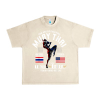 Sandshell thailand american flag muay thai boxing train hard repeat t shirt Urban Heavy Tee - InspiraDesign