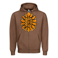 Chestnut orange gemstone Zipper Hoodie - RanaPortraitStore