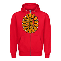 Red orange gemstone Zipper Hoodie - RanaPortraitStore