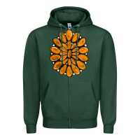 Sports Green orange gemstone Zipper Hoodie - RanaPortraitStore