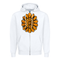 White orange gemstone Zipper Hoodie - RanaPortraitStore