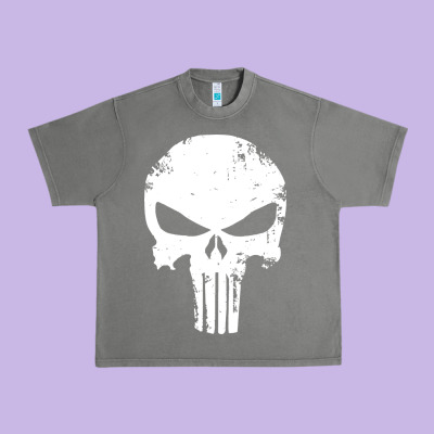 The Punisher Skull Urban Heavy Tee Designed By Inspiradesign
