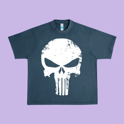 The Punisher Skull Urban Heavy Tee Designed By Inspiradesign