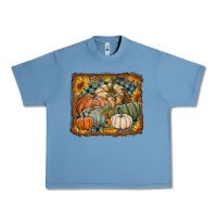 Pebble Blue pumpkins with sunflowers Urban Heavy Tee - RanaPortraitStore