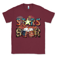 Burgundy Stars stripes beer Classic Tee - FaDigitalArtStudio