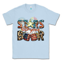 Dusty Blue Stars stripes beer Classic Tee - FaDigitalArtStudio