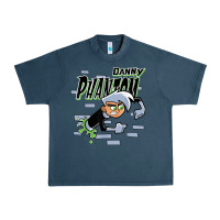 Midnight Navy Danny Phantom Coming Through Brick Wall Urban Heavy Tee - InspiraDesign