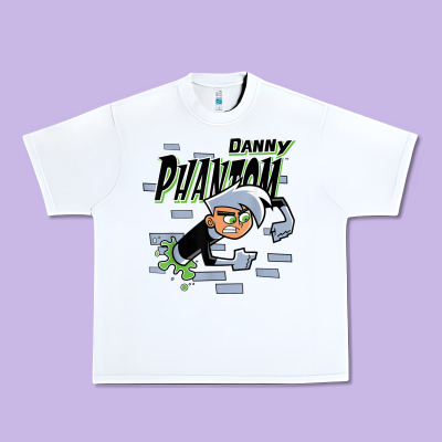 Danny Phantom Coming Through Brick Wall Urban Heavy Tee Designed By Inspiradesign